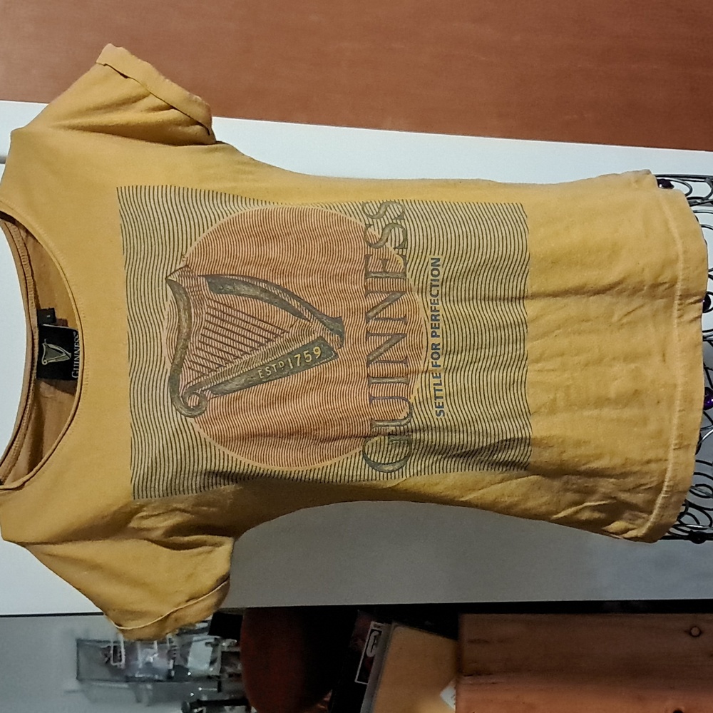 Guinness Graphic T-Shirt in Mustard Yellow